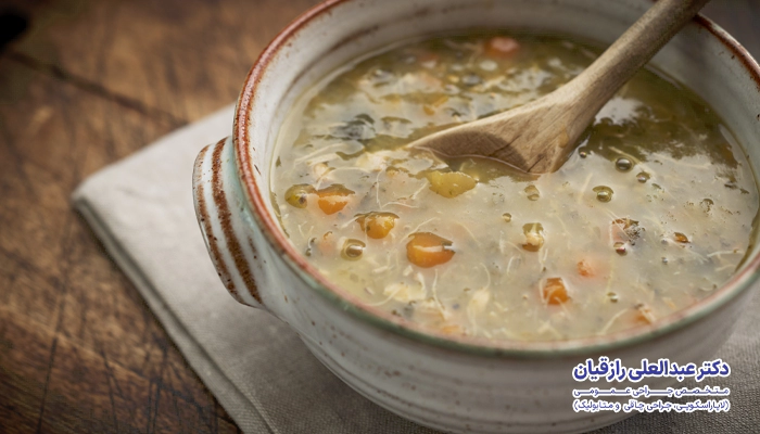 خوردن سوپ های رقیق بعد از عمل کیسه صفرا